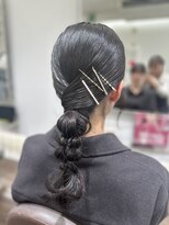 アピッシュ ギンザ(apish ginza)&nbsp;浅子小百合/結婚式ヘアセット編み下ろしアレンジ