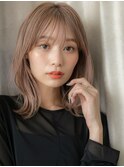 ホワイトグレージュ小顔くびれヘアウルフカットY北浦和10代20代