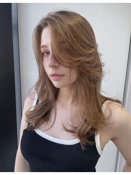 ニューヨークニューヨーク 梅田茶屋町店(NYNY) 海外girl フェイスレイヤー カーテンバング ナチュラルベージュ