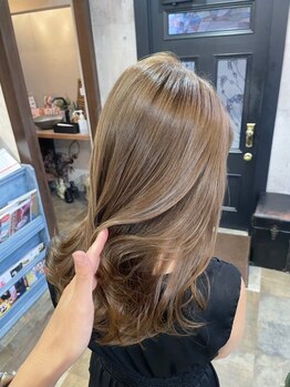 エオバイオー(EOW by oOo)の写真/【倉敷/羽島】当店自慢の「透明感×艶感」でブリーチなしでも楽しめる透明感カラーを体感♪