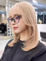 サンクマーケット 渋谷(cinq MARKET)&nbsp;渋谷ミルクティーベージュハイトーンカラーヘーゼルベージュ30代