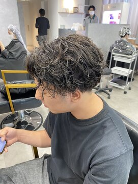 ニュアンスパーマ×アップバング