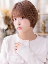 カバーヘア ブリス 戸田公園西口店(COVER HAIR bliss)&nbsp;前下がりピンクブラウンシ丸みョートボブa戸田公園20代30代40代