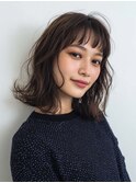 着物ヘア/大人ガーリー/ダークアッシュ/似合わせカット/横浜駅