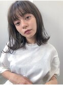 小顔アッシュ×エアリーミディ×イルミナカラー×黒髪×吉祥寺 