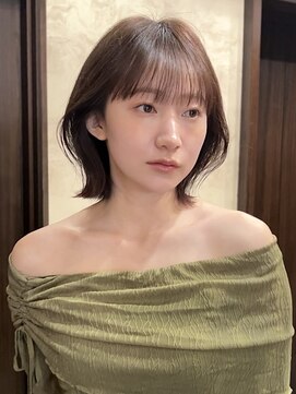 ロンド 銀座(Lond) ☆春日☆縮毛矯正ミルクブラウンダウンバングダークパープル44