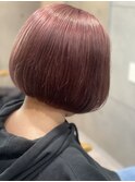 ベリーピンクショートボブ