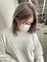 エゴル ナゴヤサカエ(ENGOL NAGOYA SAKAE)&nbsp;ラベンダーグレージュ×ストレートスタイル