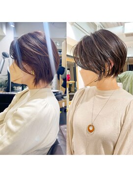 アヴァロン(AVALON) 絶壁解消/ひし形/前下がり/大人ショートボブ/30代/40代★猪狩★