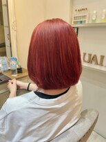 ナンバー ユアイロ 川崎(N° uairo)&nbsp;【池田】レッド ボブスタイル ／川崎駅西口徒歩4分