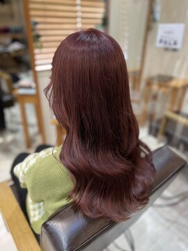 美容室 パルス 静岡鷹匠店(PALS) チェリーブラウン 春カラー 髪質改善 韓国風 ダブルカラー