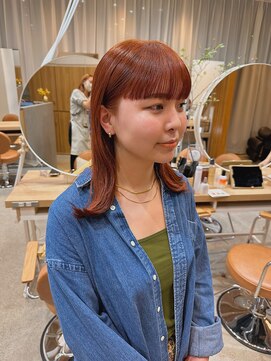 ガーデンエン 表参道(GARDEN eN) オレンジブラウンカラー　ワイドバング