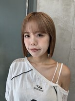 ソルトウォーター(SALT WATER)&nbsp;ミニボブ　ハイトーンボブ　ピンクベージュ