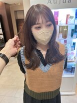ソワンドゥ ブレス カルム 西中島店(soin de brace calme) ナチュラルブラウン×小顔顔回りレイヤーカット