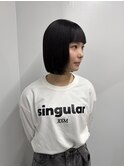 黒髪ミニボブ