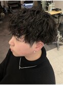 横浜シャドウパーマツイストスパイラルパーマセンターパート30代