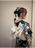 成人式 編みおろしポニー