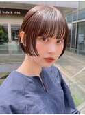 イメチェン美髪小顔似合わせカットサイドバングミニボブ