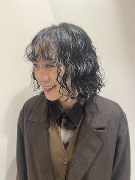 ウクラ バイ レシッド 池袋(uchla by rcid) 前髪パーマ☆ボブのウェーブパーマ