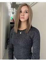 レブ 三条河原町(Reb,) ダブルカラー/ブリーチ/ミルクティーベージュ