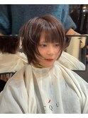 bレイヤーショートパーマウルフショートウルフカット