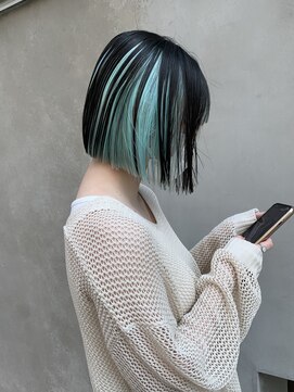 ペレ 原宿(PELE) ダブルカラー/ケアブリーチ/羽エクステ/原宿