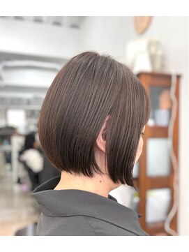 ティーシースペース 元住吉店(T.C.SPACE) ボブ×白髪ぼかしカラー