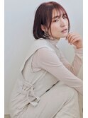 シースルー×大人ボブ