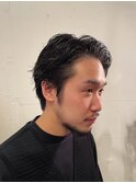 ナチュラルオールバックスタイル