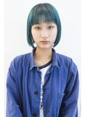 《Utoo e's つくば美容室 》３Dカラー！ターコイズブルー×ボブ