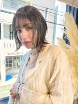 トルネード(TORNADO) 前髪あり切りっぱなしボブ パーマ 極細ハイライト スプリングt29