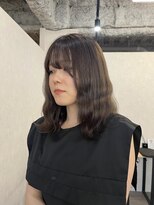 エル オオサカ 心斎橋店(L. OSAKA) インナーカラーレイヤーカット_斜めバンググレージュ_KO53
