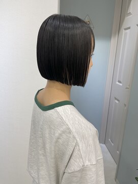 トゥーリ 薬院店(tuuli) tuuli miyu 切りっぱなしミニボブ/縮毛矯正/黒髪ボブ