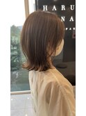 秋カラーと鎖骨下ボブ