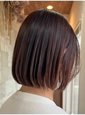 ショートボブ大人ショートハンサムショート前髪なしベージュ