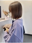 ショートボブミディアム酸性ストレート黒髪艶髪