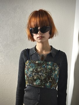 スリット(slit) オレンジ×ローライトウォッシュデザイン