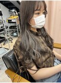 30代40代ハイライトバレイヤージュ透明感外国人風カラー