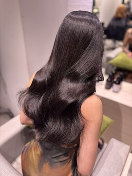 ステア ケース(stair case) 韓国ロングレイヤーカットダークブラウンカラー