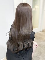 レア 表参道(L'ea)&nbsp;くびれヘアアプリコットオレンジ夏ヘアハイライトカラー