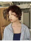ショートウルフくりくりパーマ