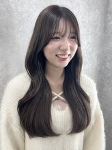 アイリス 天文館店(AIRIS) モーブブラウン 韓国ヘア くびれ巻き