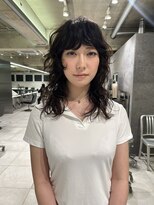 ダブ アオヤマ(DaB AOYAMA)&nbsp;ミディアムウルフパーマデザインカット顔まわりカット