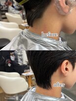 オーシャントーキョー 大阪(OCEAN TOKYO)&nbsp;ワックスなしツーブロックメンズセンターパートニュアンスパーマ