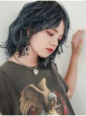 レイヤーカット×ハイトーンカラー×ネイビー　/疋谷徹