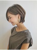 美髪マニッシュショートネイビーカラー