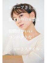 ピズム(PISM) 耳かけ小顔グランマッシュショート/ココアベージュ