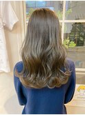 ロングの褒められ巻き髪ヘアロングレイヤー/オリーブグレージュ