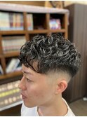 パーマ×フェード