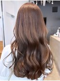 こっくりベージュ_チェリーブラウンフェミニンロング_ba413461